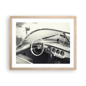 Poszter világos tölgy keretben - Időjárás a gazdagoknak - 50x40 cm