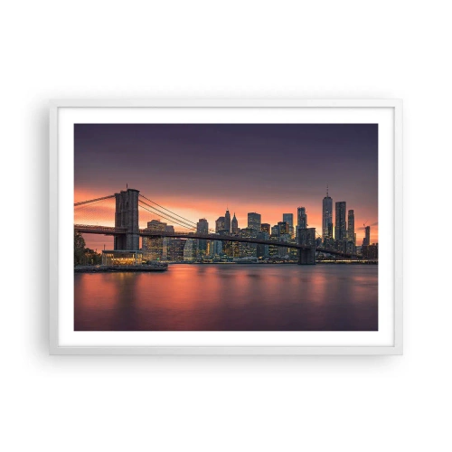 Poszter fekete keretben - Lila csendbe merülve - 70x50 cm