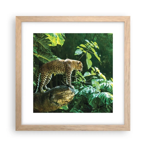 Poszter világos tölgy keretben - A vadászatra? - 30x30 cm