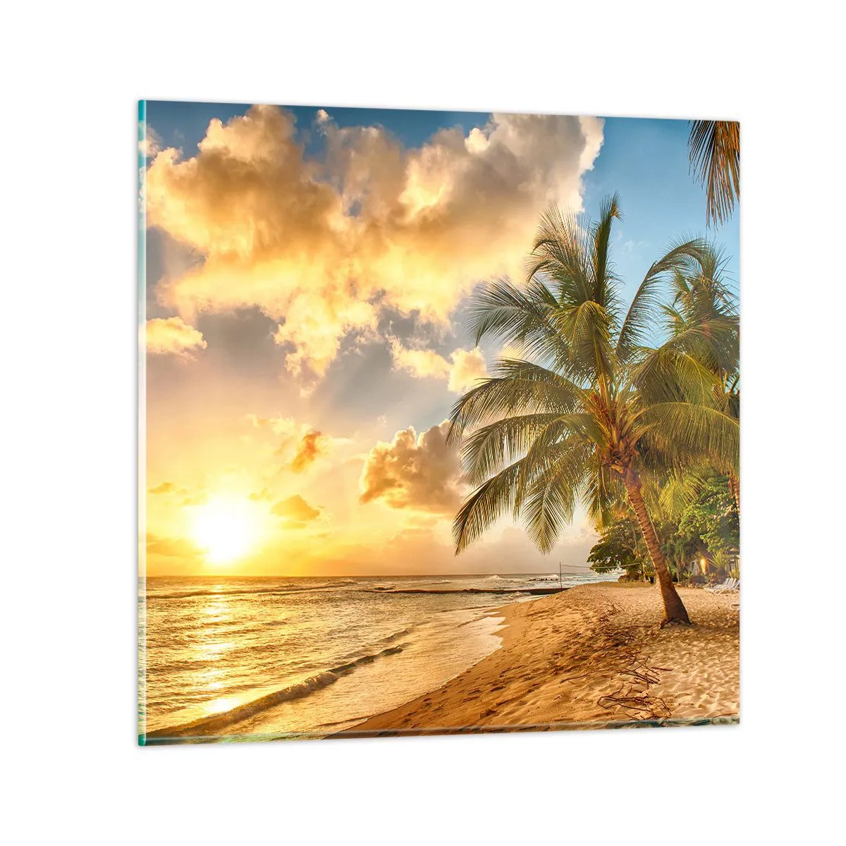 Üveg kép - Örök nyár, mindig vakáció - 40x40 cm