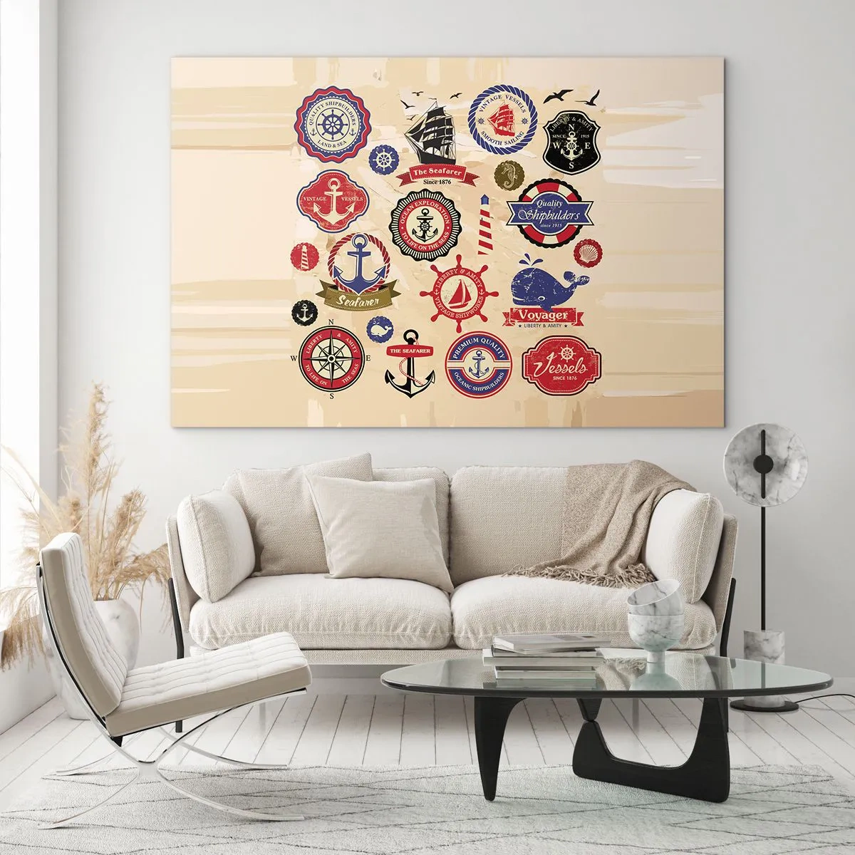 Üveg kép - Vitorlás testvériség - 120x80 cm