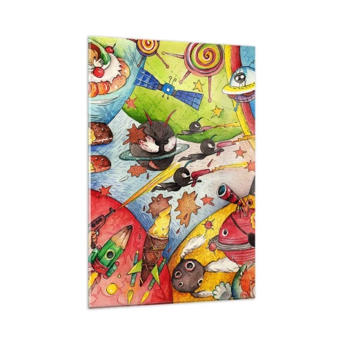 Üveg kép - Nagy űrkaland - 80x120 cm