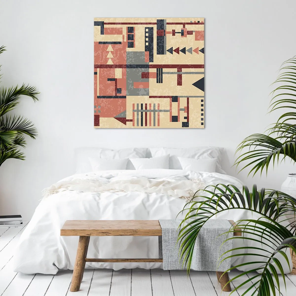 Vászonkép - A függőleges és vízszintes felületek kombinációja - 50x50 cm