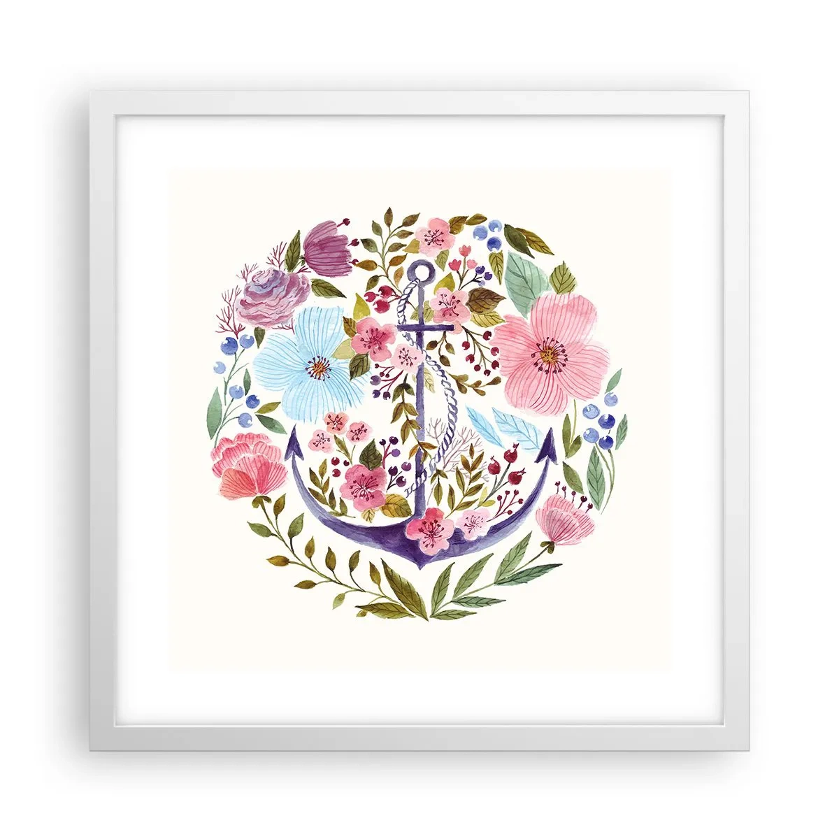 Poszter fekete keretben - Egy tengerész jó éjszakai alvása - 40x40 cm