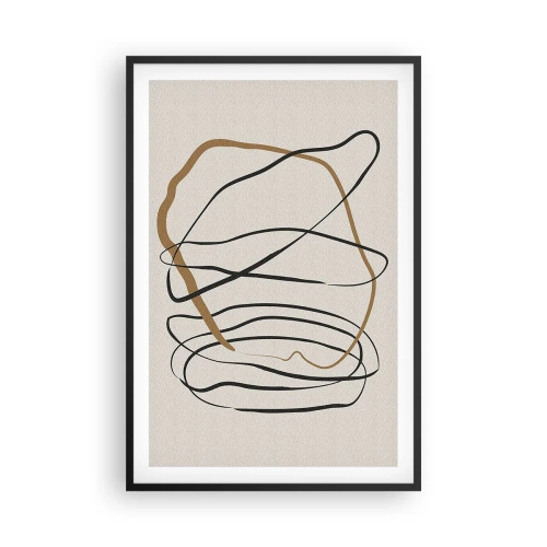 Poszter fehér keretben - Kompozíció - birtokló tánc - 61x91 cm