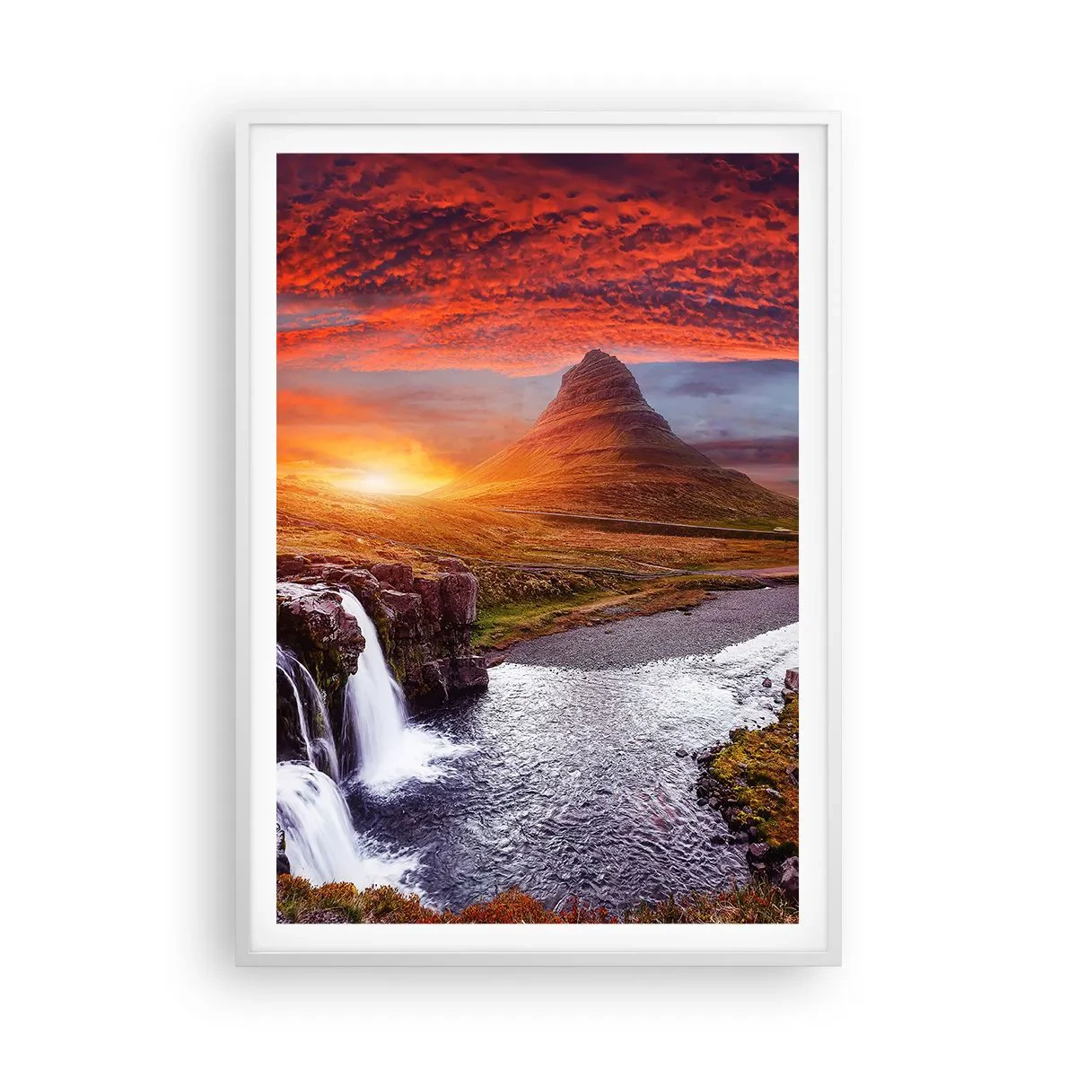 Poszter fekete keretben - Középfölde kilátása - 70x100 cm