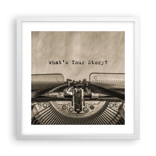 Poszter fekete keretben - Meséld el - 40x40 cm