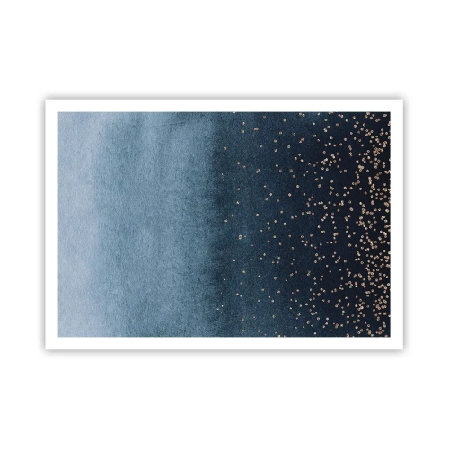 Poszter - Kompozíció - kék fázisok - 100x70 cm