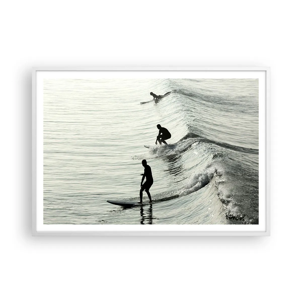Poszter fekete keretben - A hullámmal találkozni - 100x70 cm