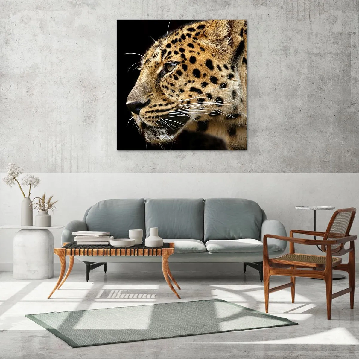 Üveg kép - Nyugodt, koncentrált, kész - 40x40 cm