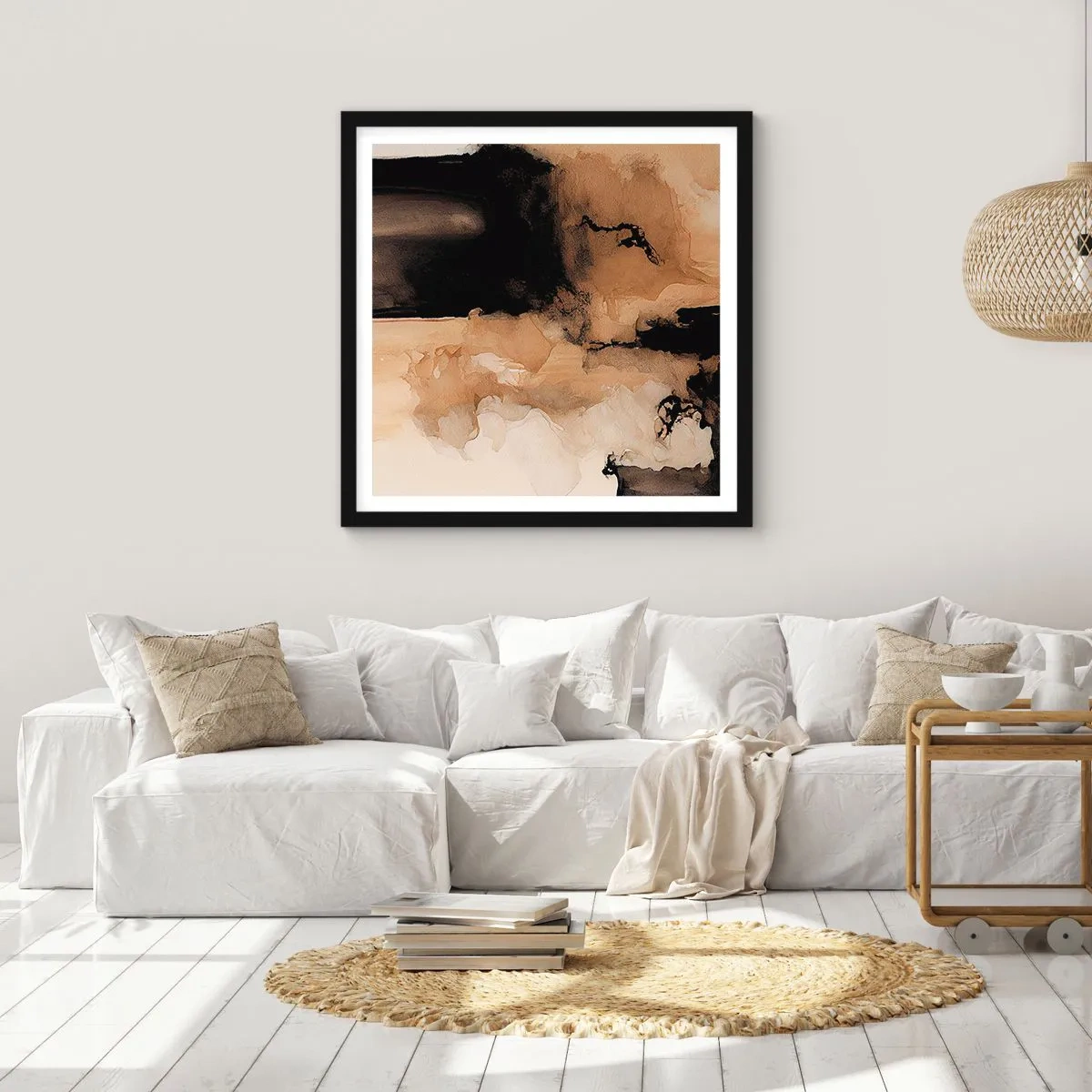 Poszter fehér keretben - Egy érdekes absztrakció - 60x60 cm