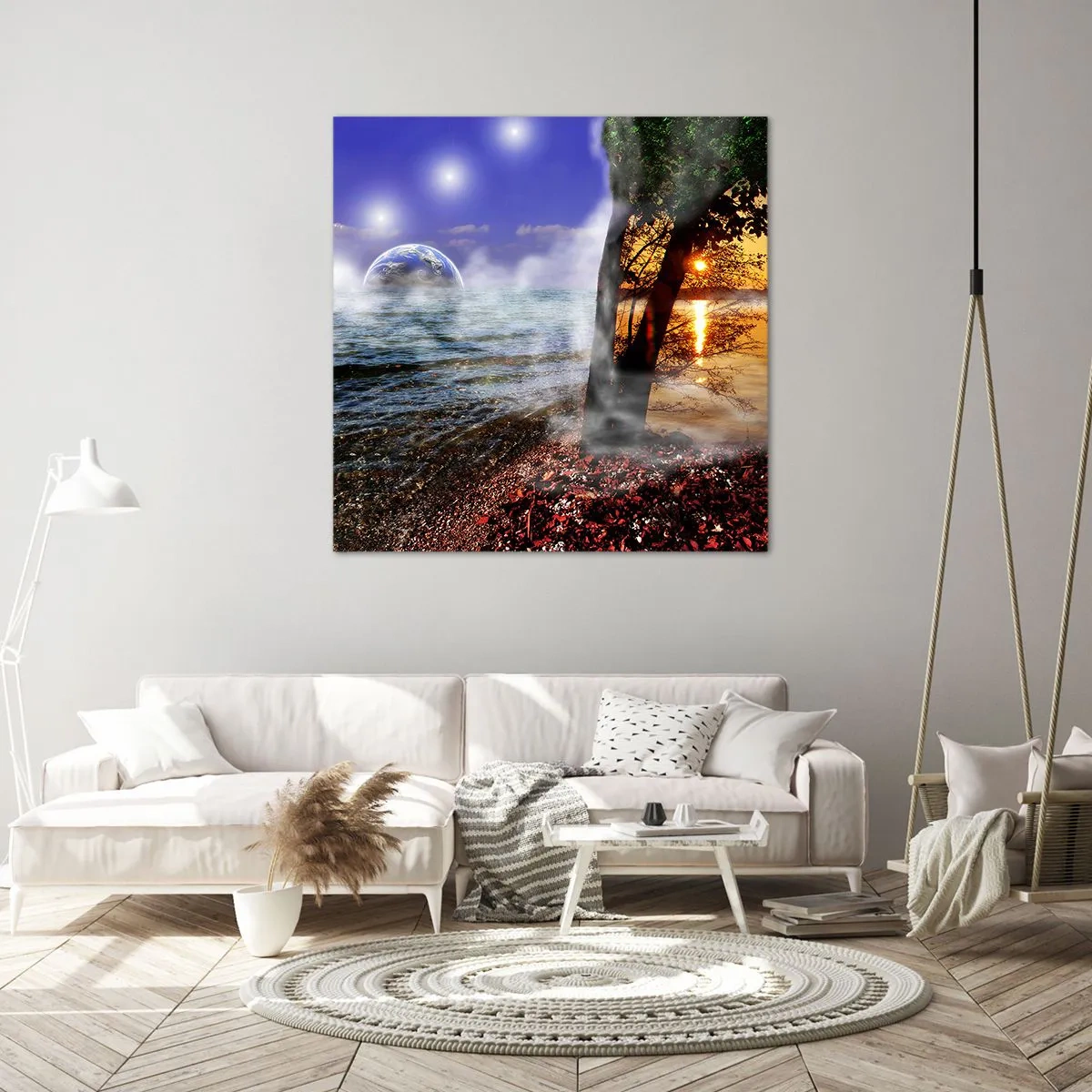 Vászonkép - Szürreális táj - a természet egysége - 70x70 cm