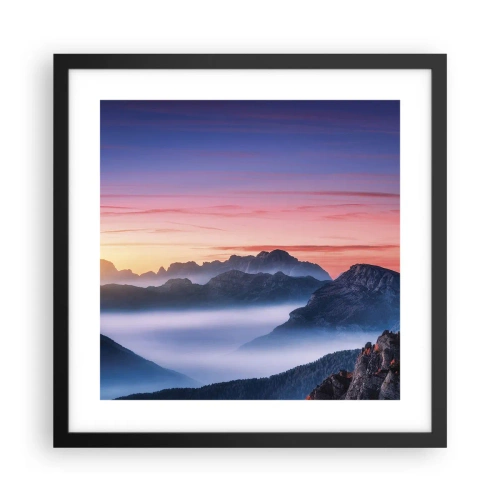 Poszter fehér keretben - A völgyek fölött - 40x40 cm