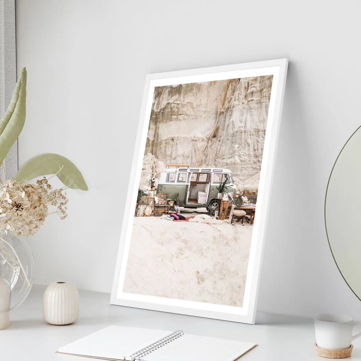 Poszter fekete keretben - Ideje elkezdeni az utazást - 70x100 cm