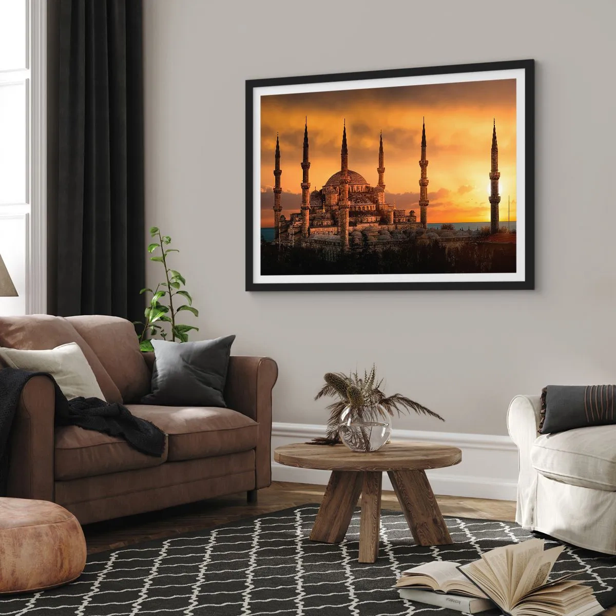 Poszter fehér keretben - Isten hatalmas - 50x40 cm