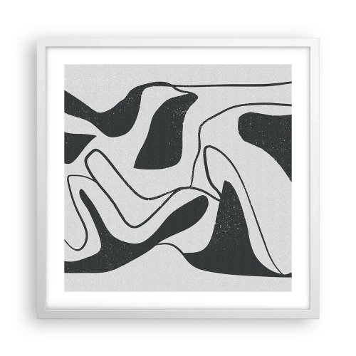 Poszter fekete keretben - Absztrakt játék egy labirintusban - 50x50 cm