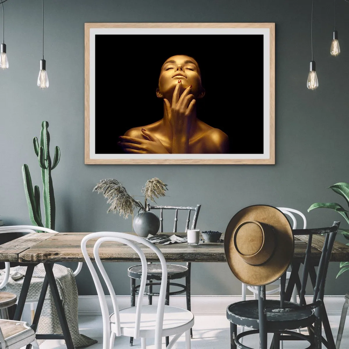 Poszter világos tölgy keretben - Mint az arany selyem - 70x50 cm