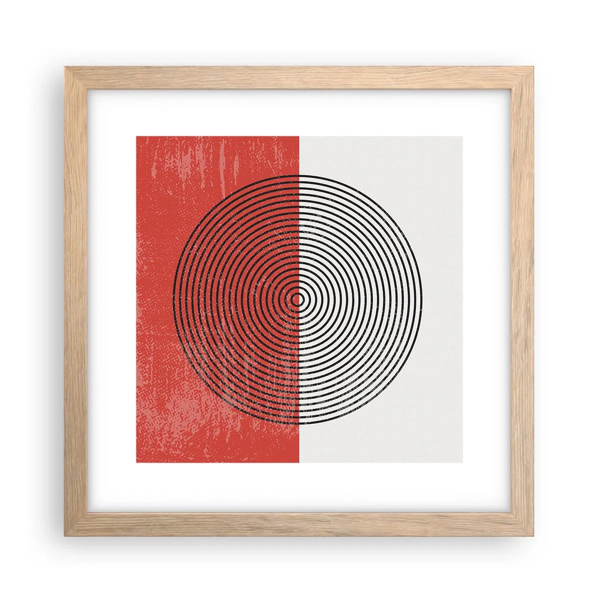 Poszter világos tölgy keretben - Pont a célba - 30x30 cm
