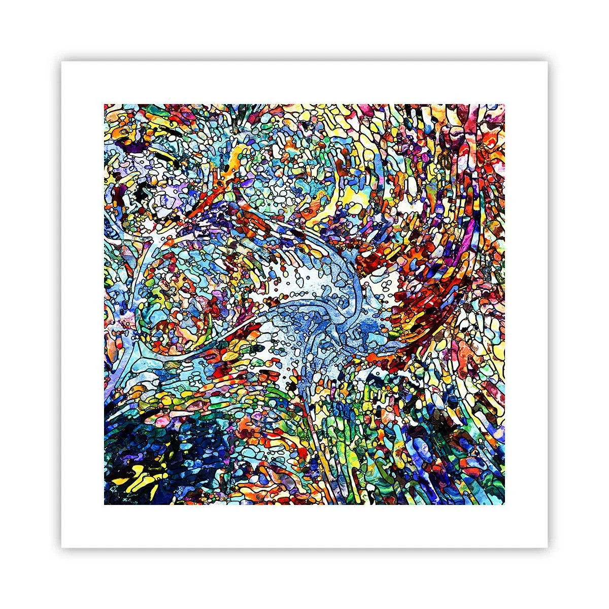 Poszter - Cseppes ólomüveg - 40x40 cm