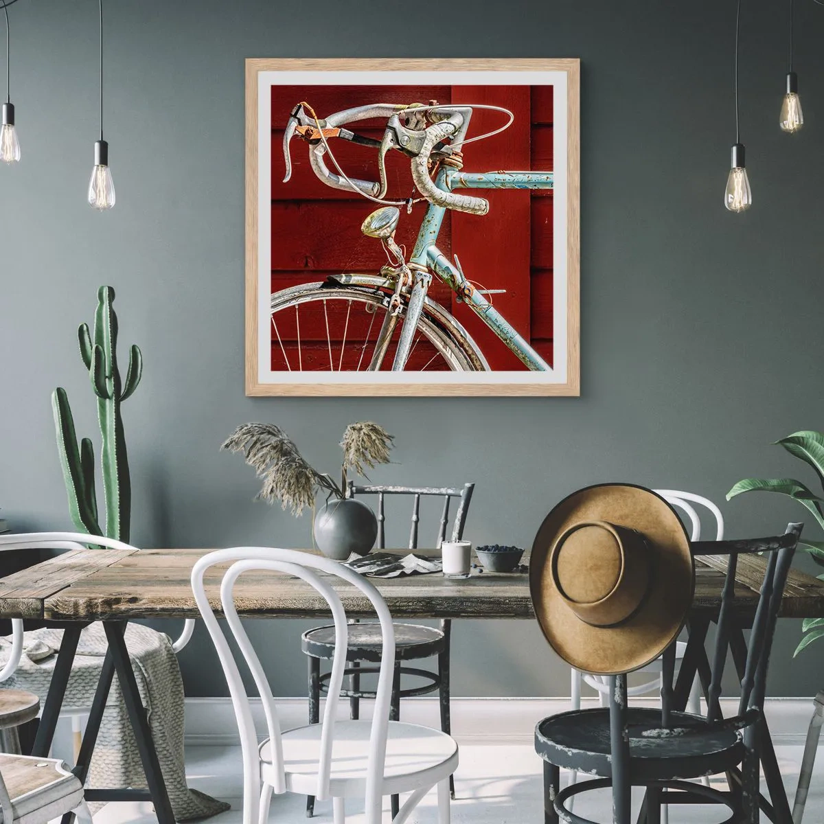 Poszter világos tölgy keretben - Győzelemre teremtve - 60x60 cm