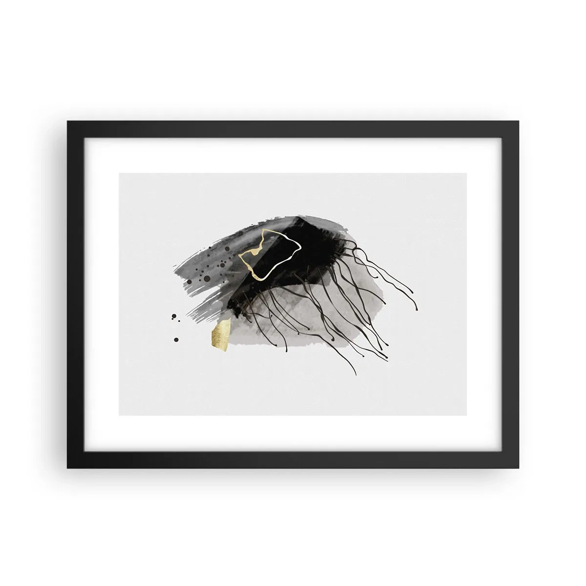 Poszter fehér keretben - Feketében és aranyban - 40x30 cm