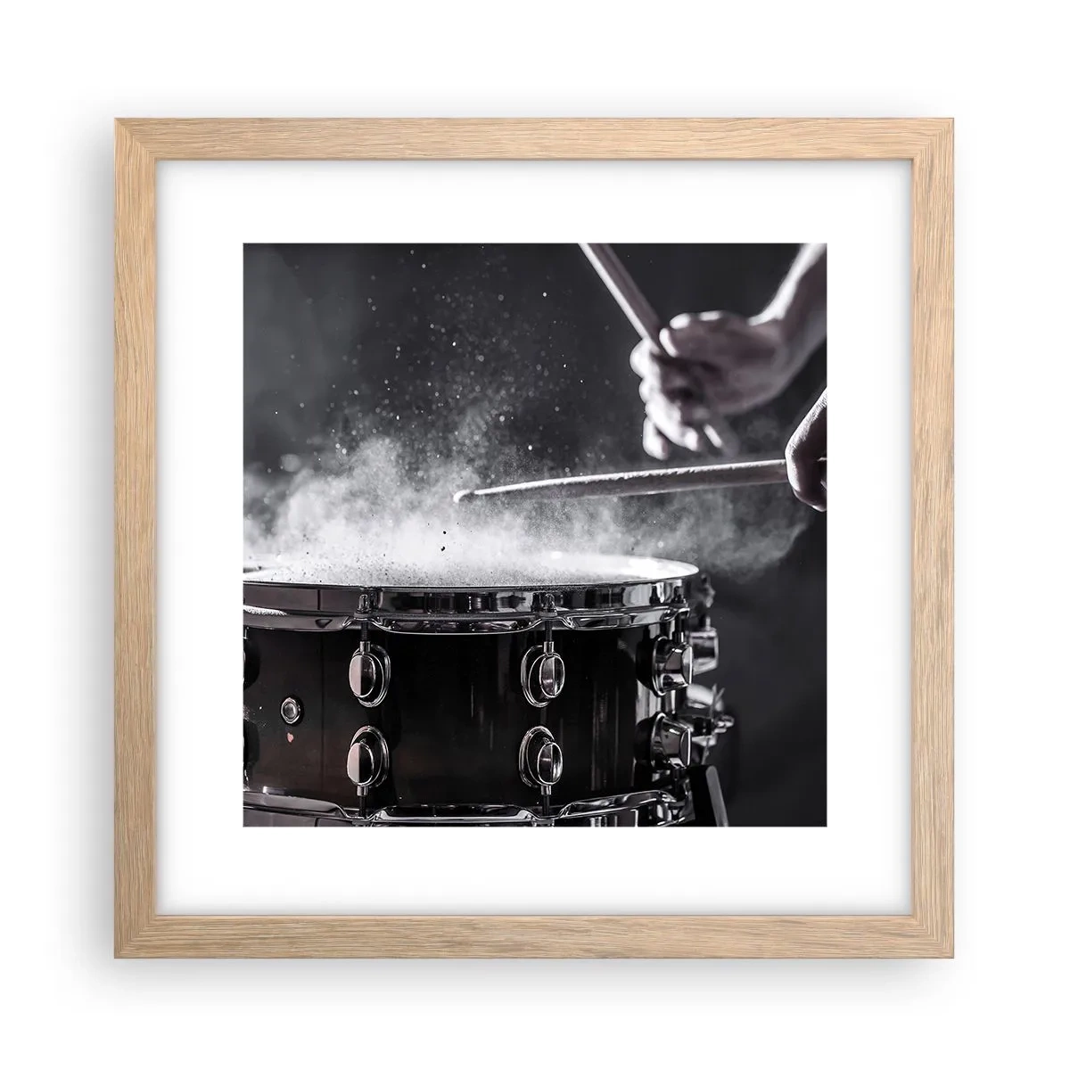 Poszter világos tölgy keretben - A zene pulzusa - 30x30 cm