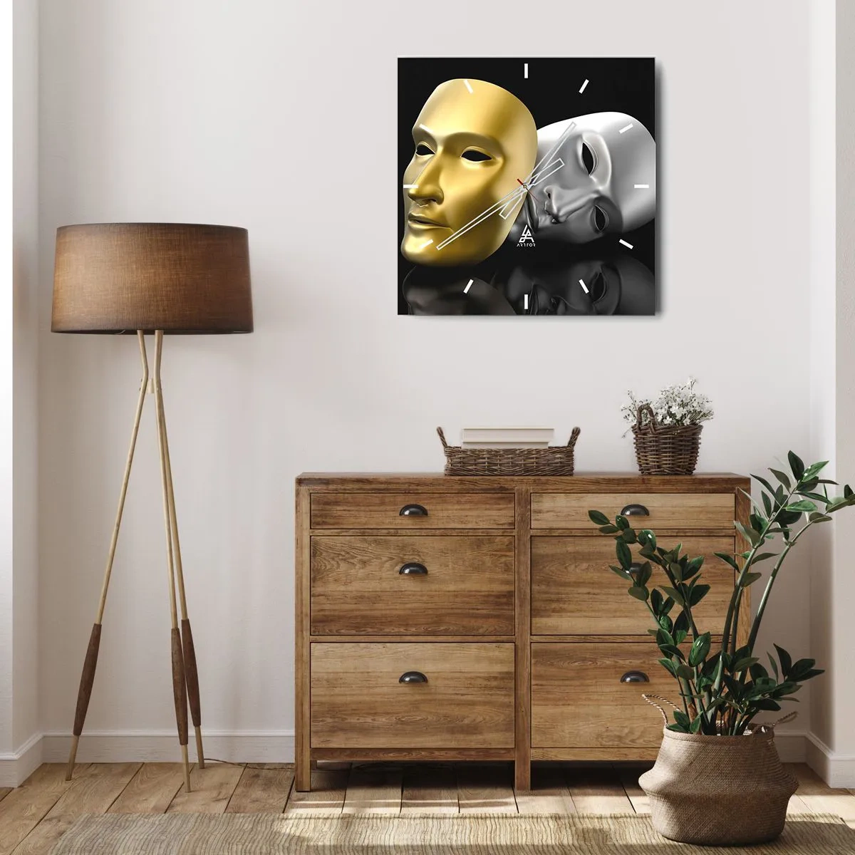 Falióra, Óra - Az élet színház - 30x30 cm