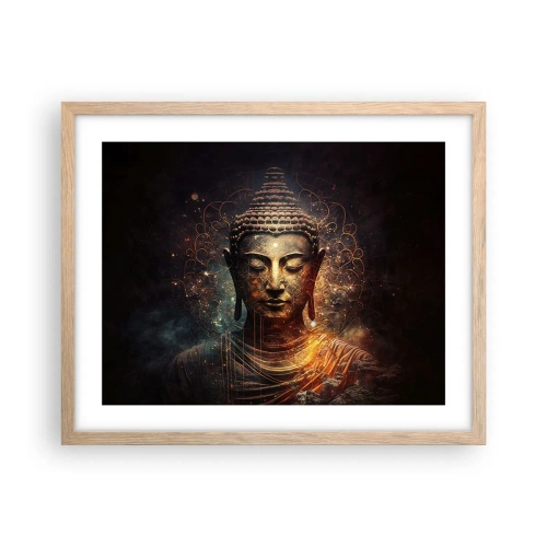 Poszter világos tölgy keretben - Spirituális egyensúly - 50x40 cm