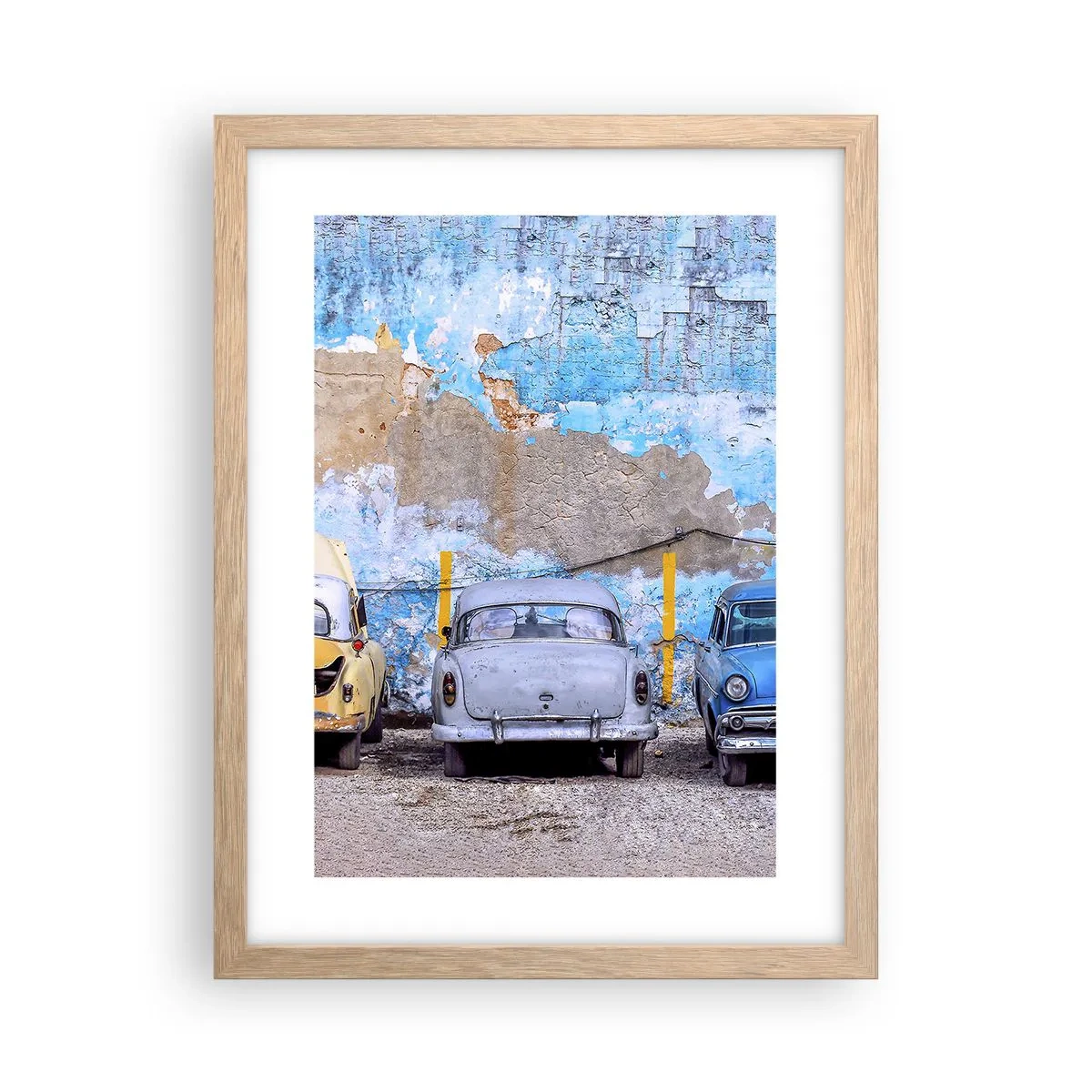 Poszter világos tölgy keretben - Veteránok találkozása - 30x40 cm