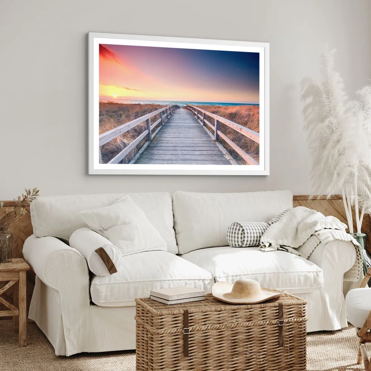 Poszter fekete keretben - Balti esti aurora - 70x50 cm