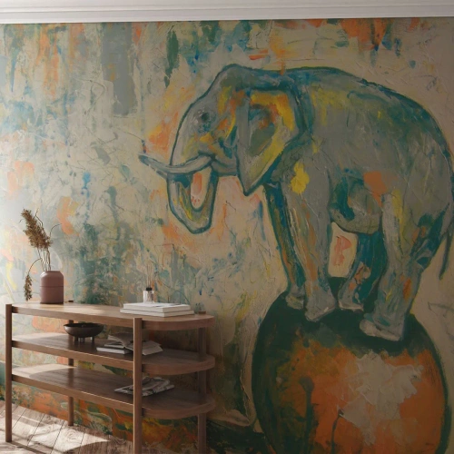 Fotótapéta Standard Eco - Éljen a cirkusz! - Absztrakció, Elefánt, Cirkusz - 500x350 cm
