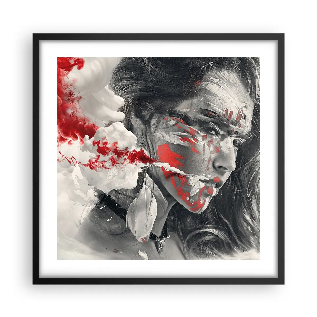 Poszter fehér keretben - Az abszurditás füstjében - 50x50 cm