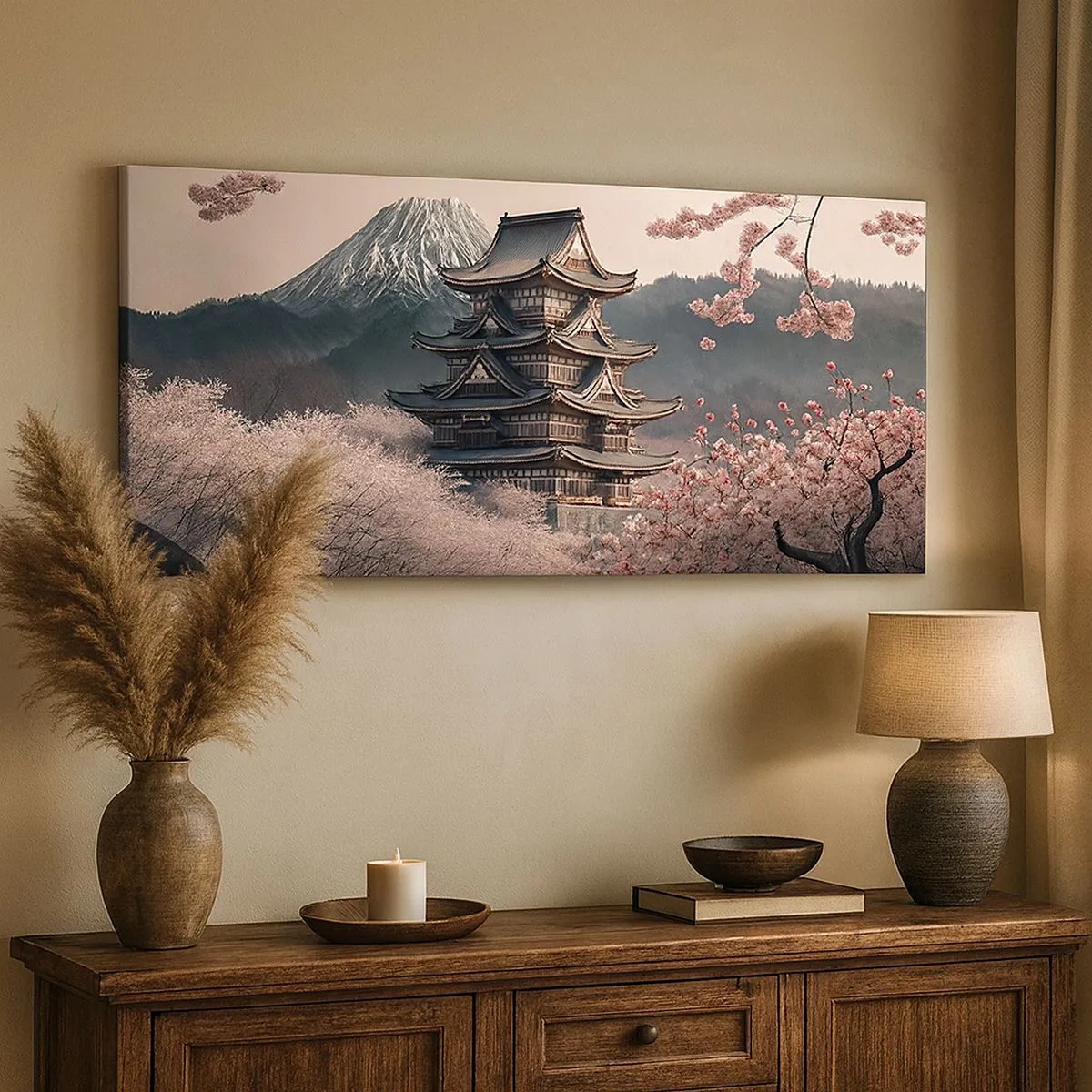 Vászonkép - A cseresznyevirágzás országa - 100x40 cm