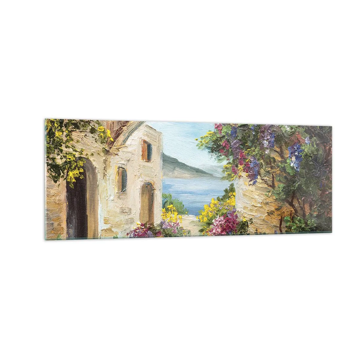 Üveg kép - Egy tengerparti vidék varázsa - 140x50 cm