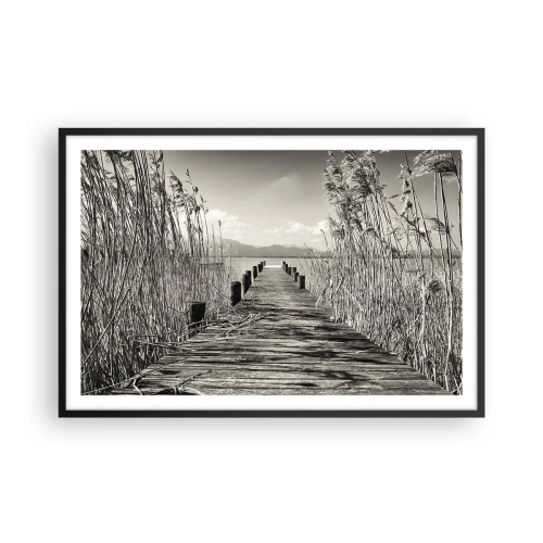 Poszter fehér keretben - A fű csendjében - 91x61 cm