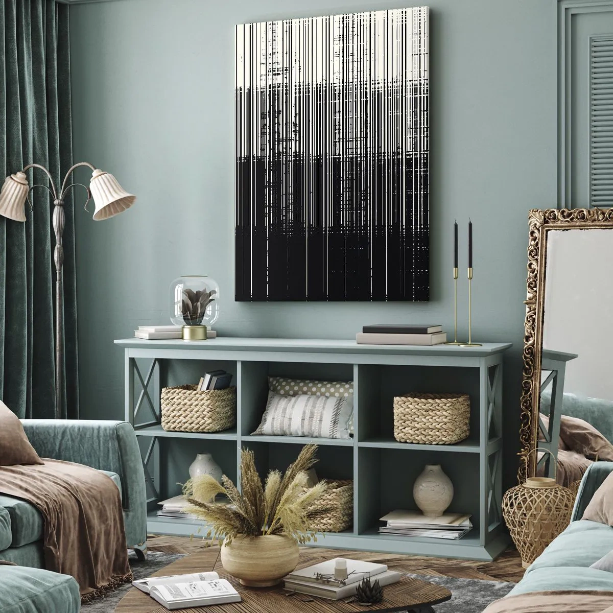 Vászonkép - Hullámok és rezgések - 55x100 cm