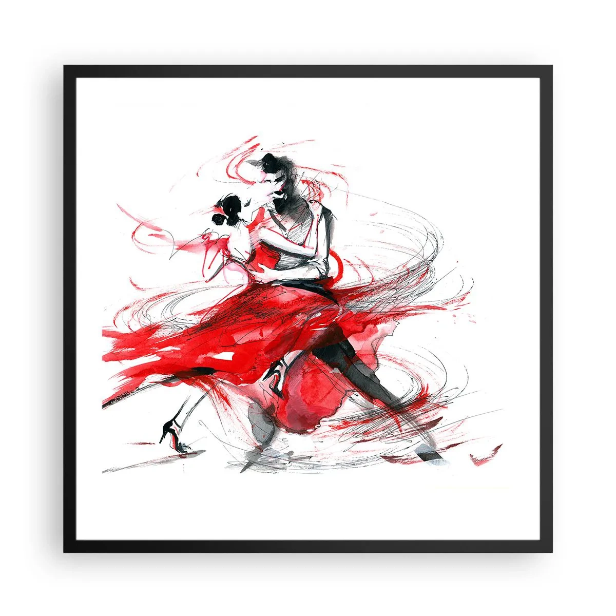 Poszter fehér keretben - Tango - a szenvedély ritmusa - 60x60 cm