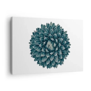 Vászonkép - Szimmetrikus pozsgás növény fehér alapon - 70x50cm - A sivatag csillaga - Modern fali dekoráció nappalihoz és hálószobához ARTTOR