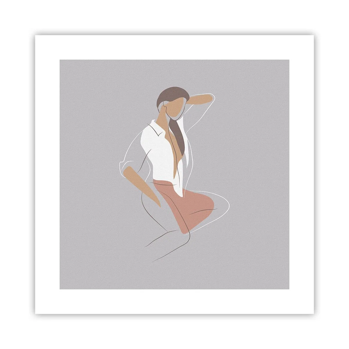 Poszter - Kecsesség kontúrja - 40x40 cm