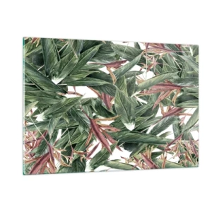 Üveg kép - Smaragd-lila bozót - 120x80 cm