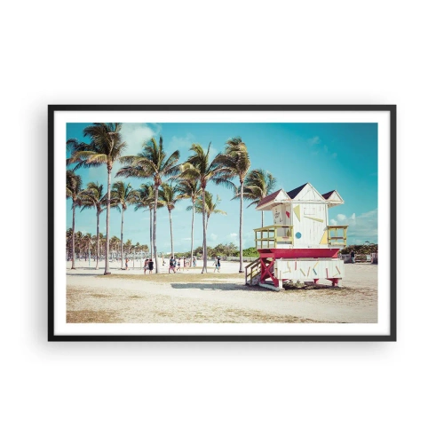 Poszter fehér keretben - Gyönyörű nap vár rád - 91x61 cm