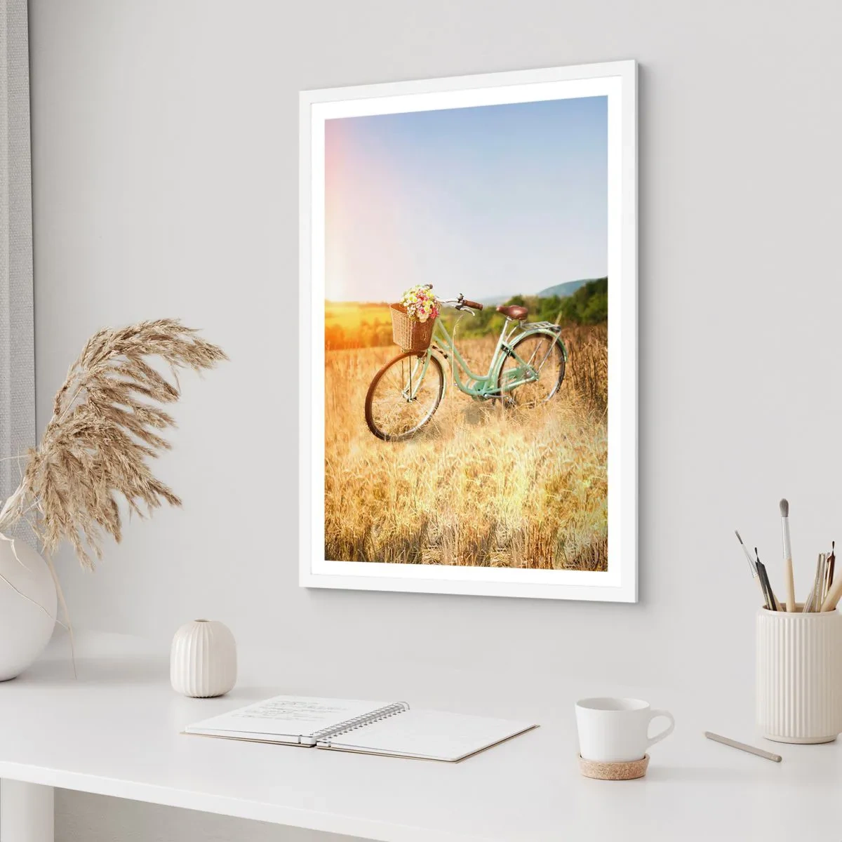 Poszter fekete keretben - Itt maradok egy darabig - 40x50 cm