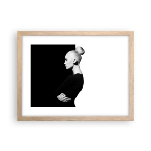 Poszter világos tölgy keretben - Egyszerűen egy nő - 40x30 cm