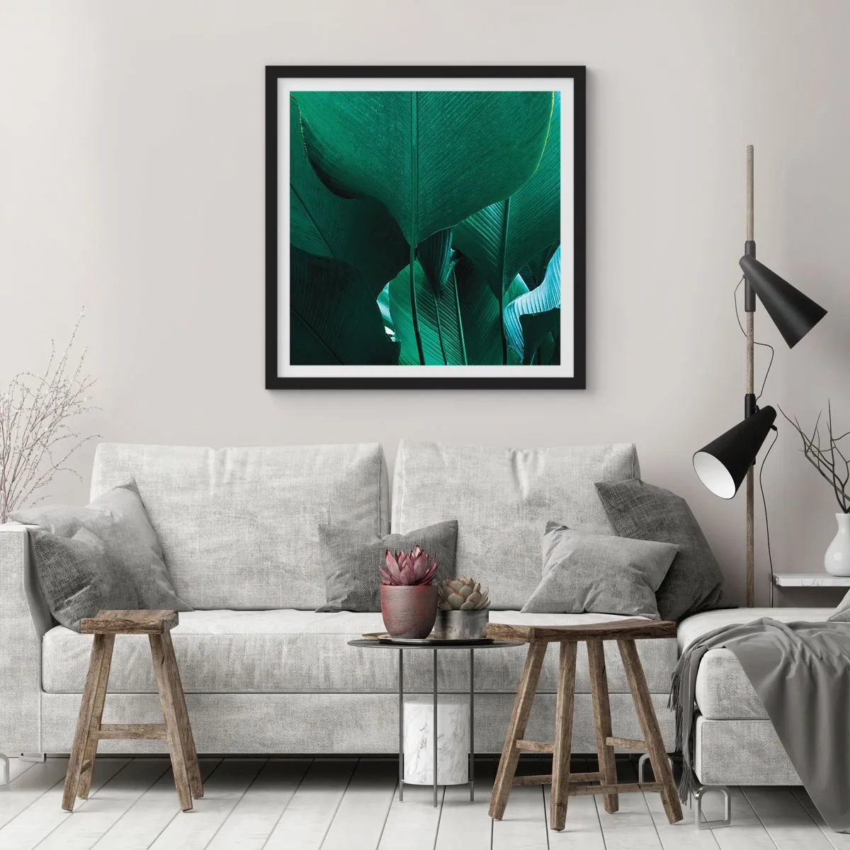 Poszter fehér keretben - A fény felé nézve - 50x50 cm