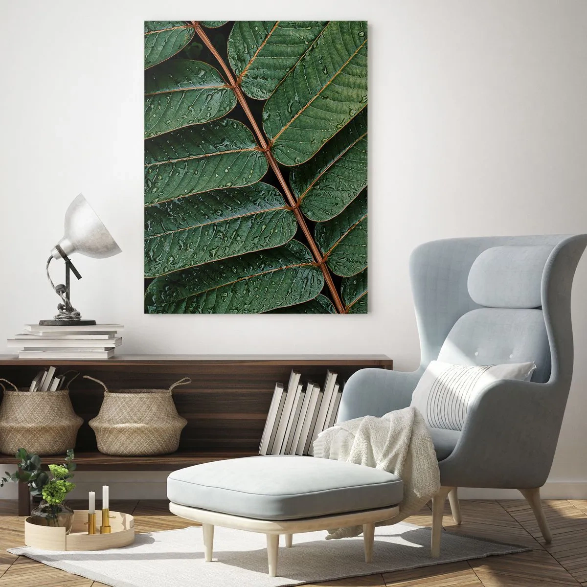 Üveg kép - Zöld ritmusban - 50x70 cm