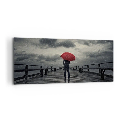 Vászonkép - Nem számít, hogy esik - 100x40 cm