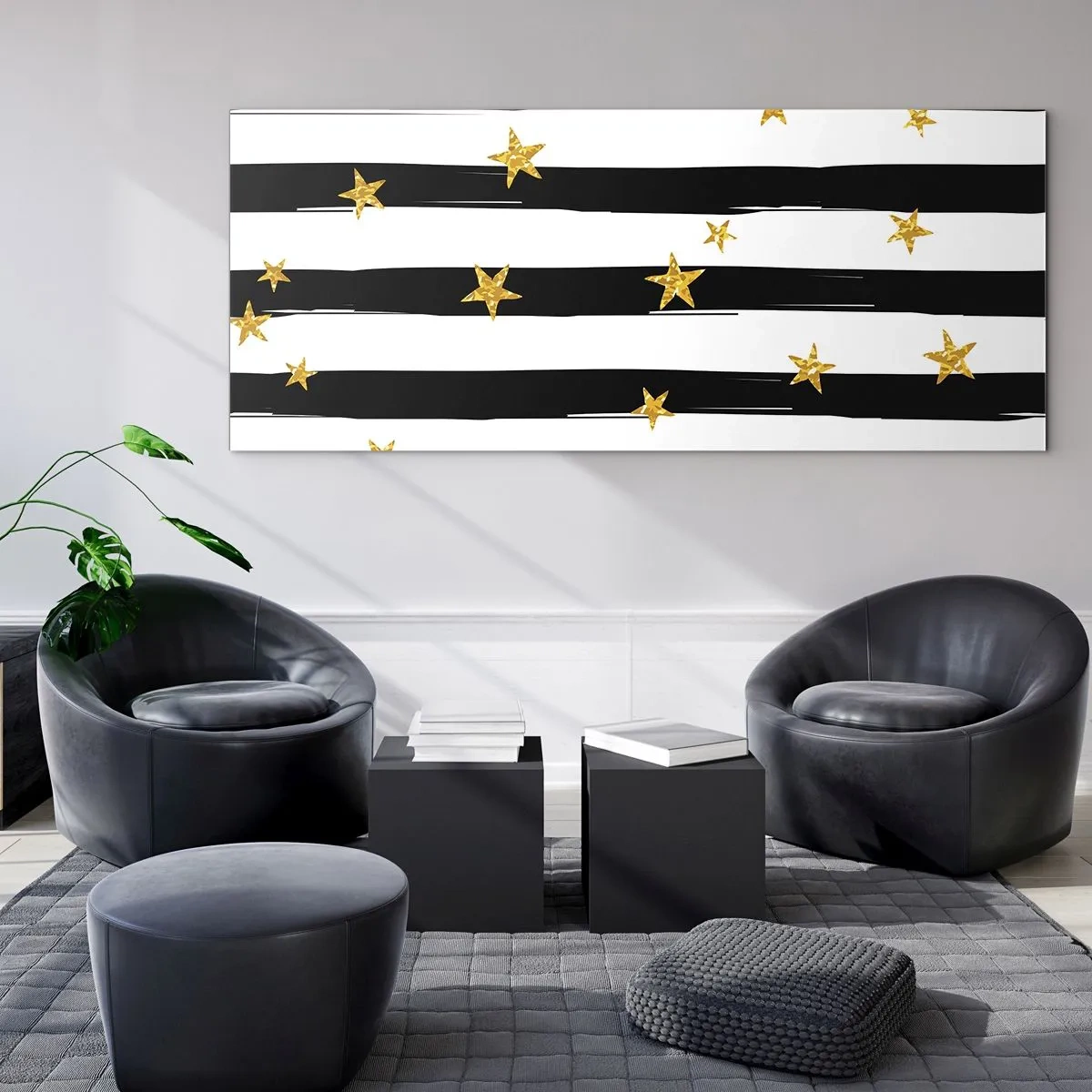 Üveg kép - Mindannyian szerencsés csillag alatt születtünk - 120x50 cm