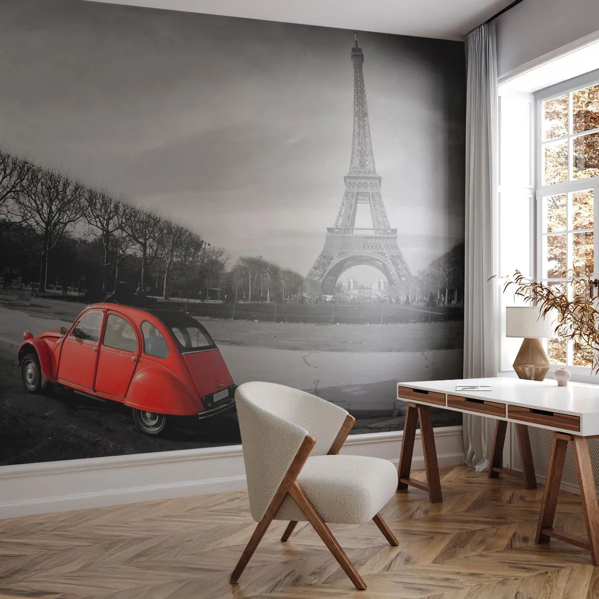 Fotótapéta Premium Sand - Párizsibb, mint maga Párizs - Város, Eiffel-torony, Párizs - 100x70 cm