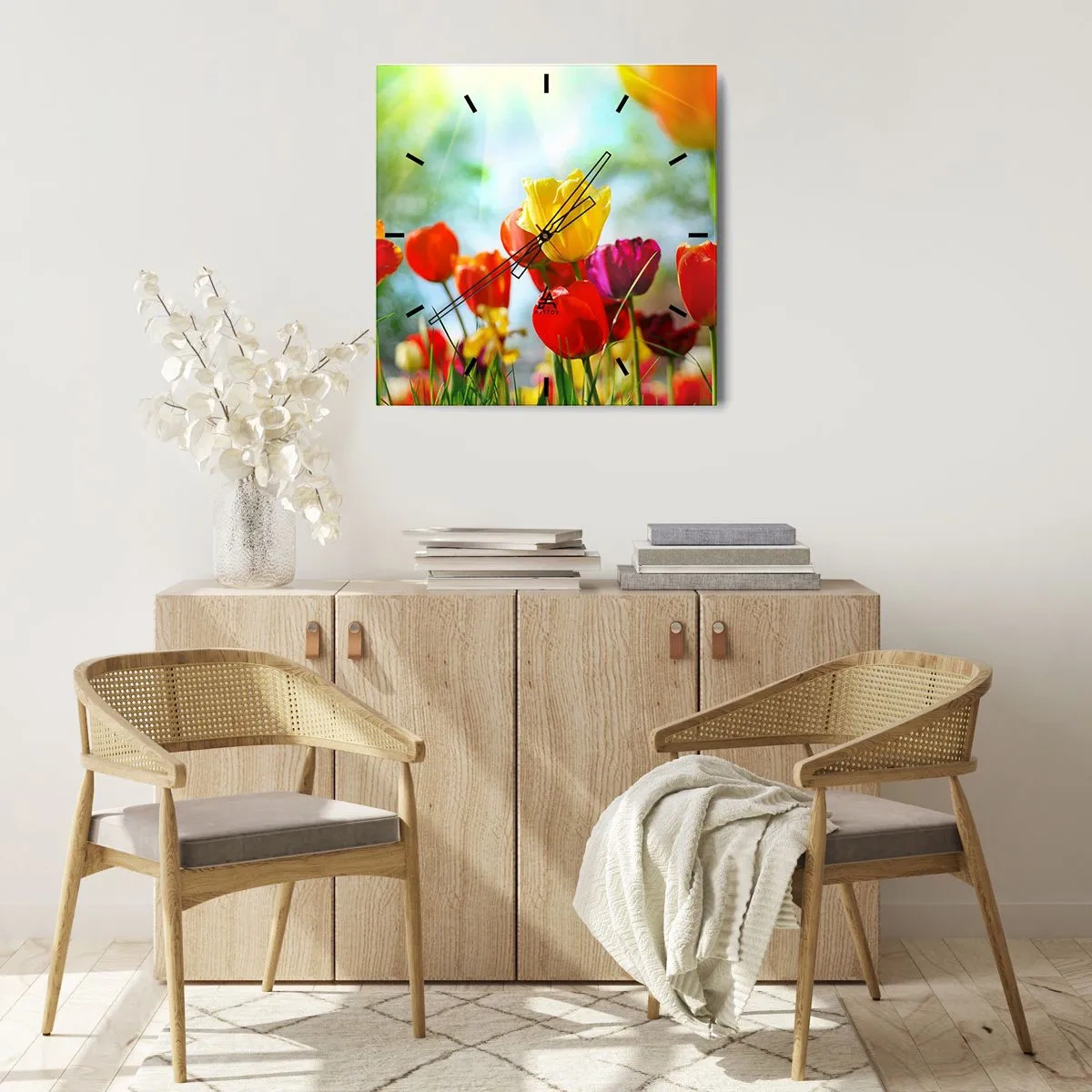 Falióra, Óra - A nap minden színe - 30x30 cm