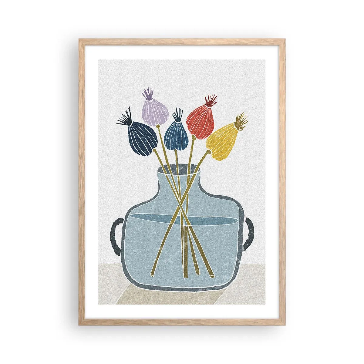 Poszter világos tölgy keretben - Mint egy mákszem - 50x70 cm